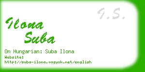 ilona suba business card